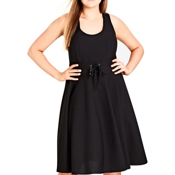 City Chic Dresses & Skirts - City Chic Corset Waist Fit & Flare Dress XXL